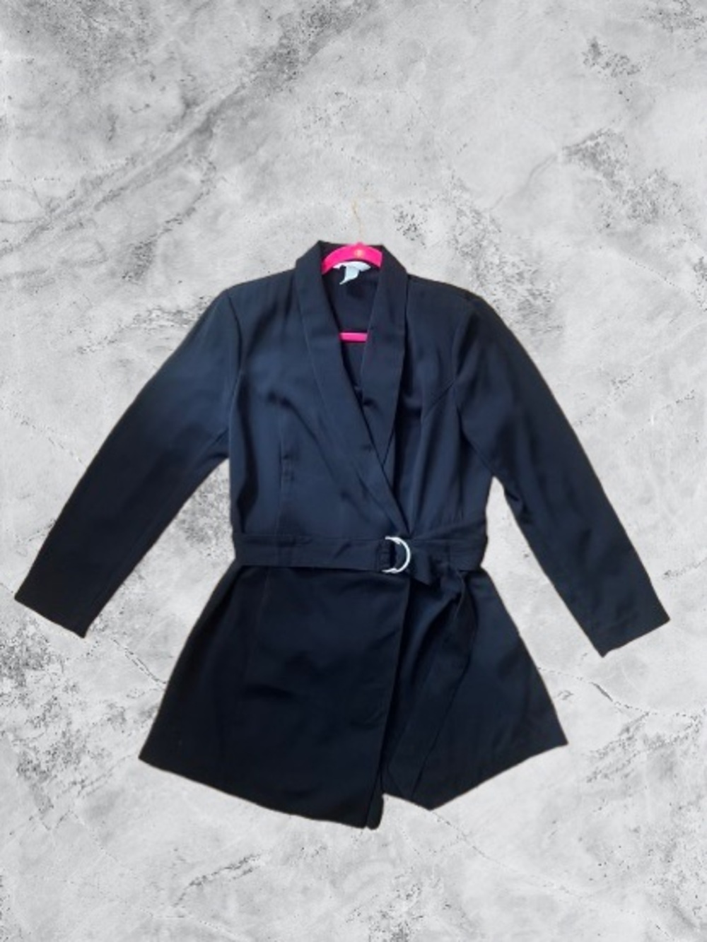 Black Belted Blazer Romper